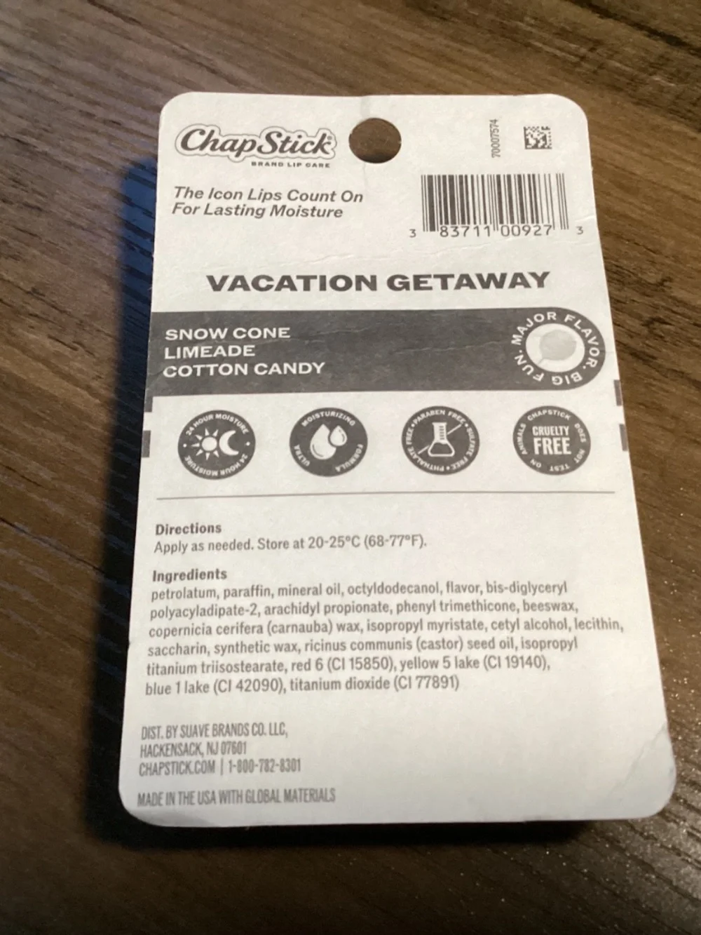 ChapStick Vacation Getaway Pack Lip Balm and 3 Green Apple Lip Balm Bundle NEW